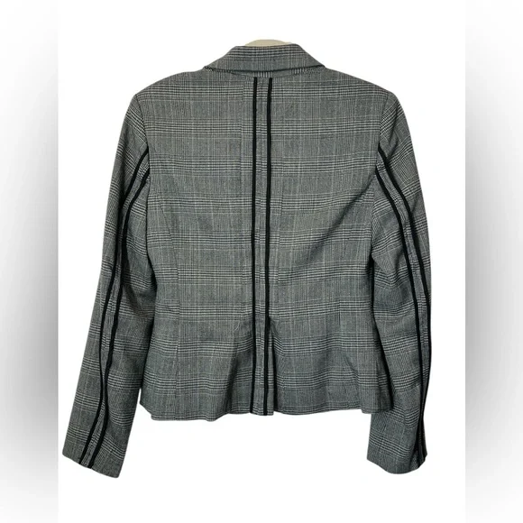 Trevan Women's Houndstooth Plaid 4 Button with Pockets Blazer Size 4 Corpcore - Picture 2 of 9